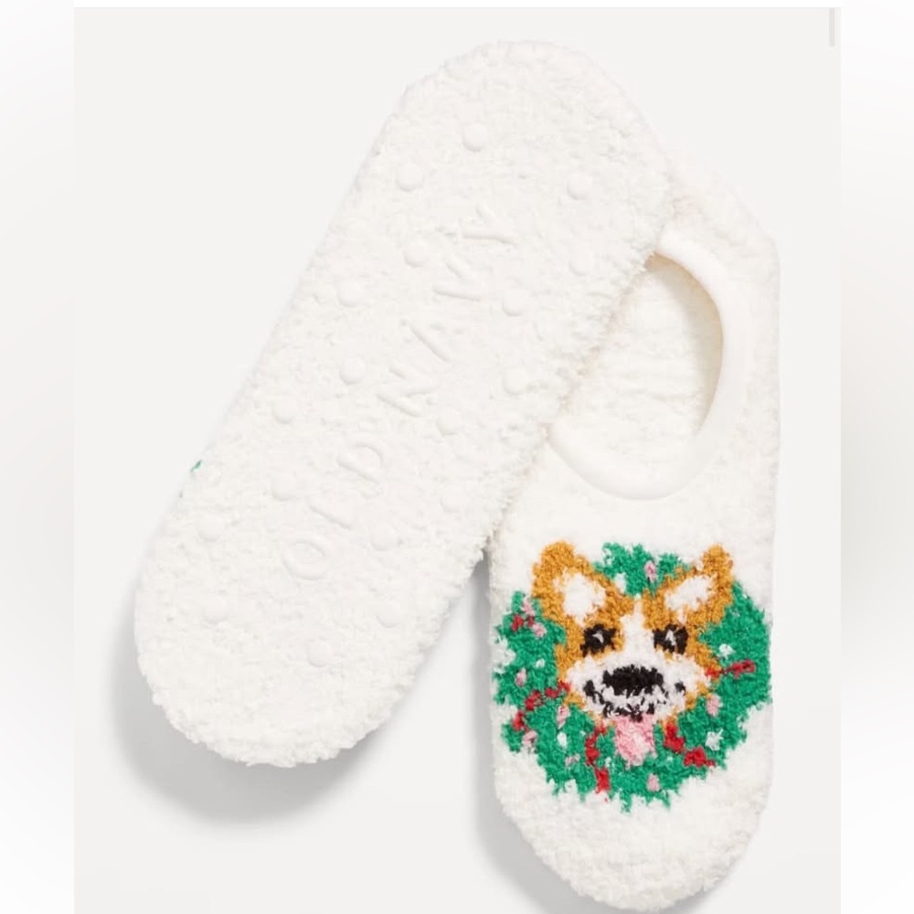 Old Navy Cozy Gripper Corgi Socks